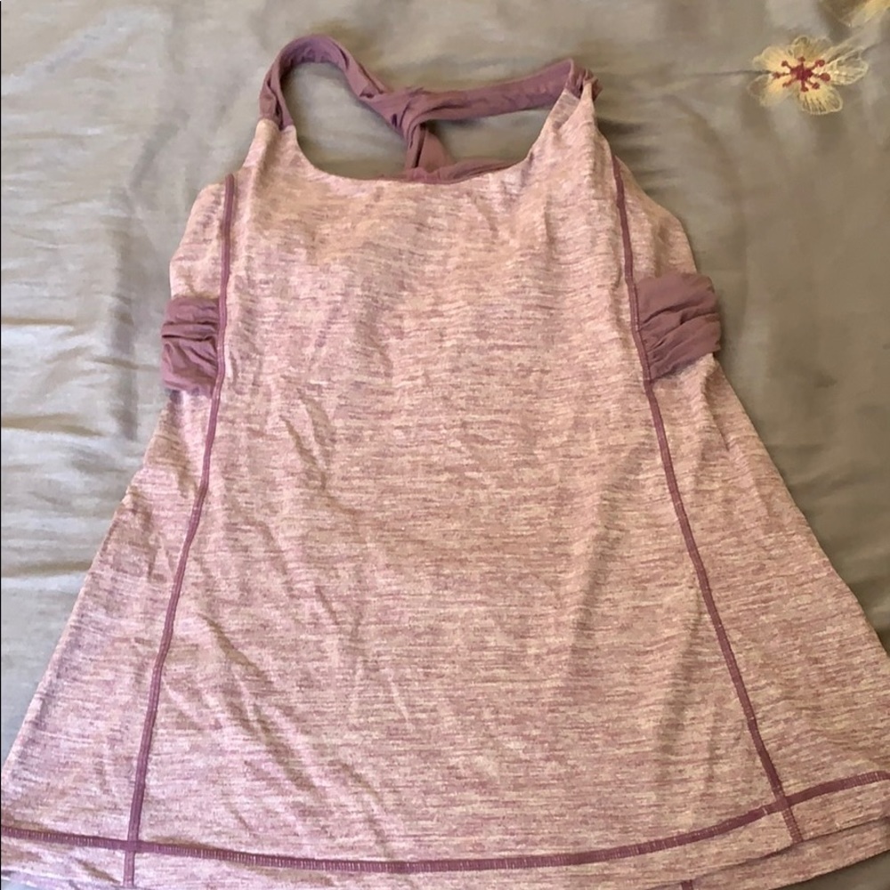 Lululemon purple tank with bra size 10